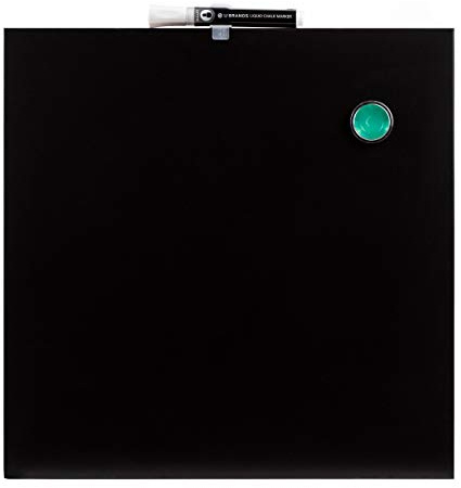 U Brands Magnetic Chalkboard, 14 x 14, Frameless, Premium Matte Surface, Includes Marker and Magnet