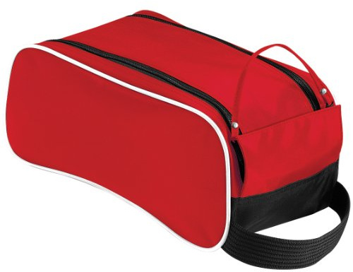 Quadra Teamwear skoväska – 9 liter, Klassisk röd/svart/vit, En storlek