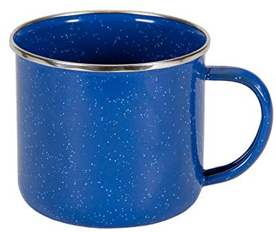 Stansport Enamel Camping Coffee Mug, 24 oz – Durable Steel Outdoor Cup for Coffee, Tea & Hot Cocoa – Lightweight Drinkware for Hiking, Backpacking, Campfire & Home Kitchen – Blue