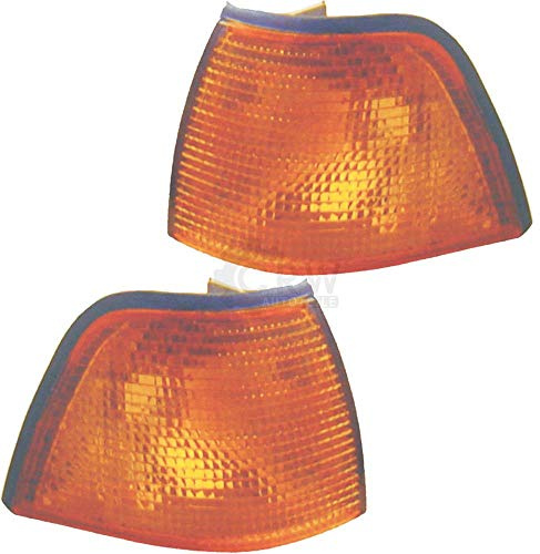 QR-PARTS Blinker Set für BMW 3er E36 Bj. 91-99 Limousine/Compact: Frontblinker rechts & links, Orange, E-Typ-geprüft