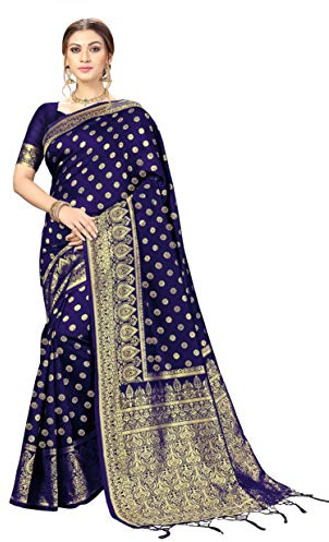 Nivah Fashion Women's Kanjivaram Banarasi Art Silk Saree with Blouse Piece