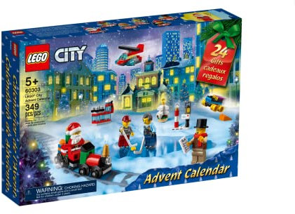 LEGO City Adventskalender 60303 Bausatz; inklusive City Spielmatte; Bestes Weihnachtsspielzeug für Kinder; Neu 2021 (349 Teile)