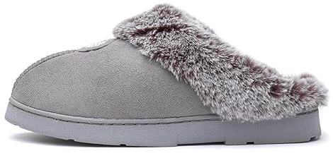 Jo & Joe Splendour Womens Mule Slipper (Grey, 6, UK Footwear Size System, Adult, Women, Numeric, Medium, 6)