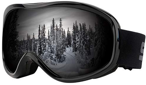 HuoBi Skibrille, Schneesportbrille Outdoor Skibrille OTG 100% UV Schutz Skibrille, winddichte und beschlagfreie Snowboardbrille für Männer Frauen Erwachsene Jugend