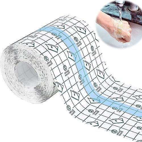 Benda Trasparente Impermeabile, 10m*15cm Cerotti Elastici di Fissaggio, Pellicola per Tatuaggi, Trasparente Nastro per Medicazione, Pellicola Trasparente per Ferite, Sport, Bagno