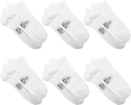 LANCETTI Fantasmini Calzini Corti per sneakers in fresco Cotone Filo di Scozia Unisex disponibile in Blu, Nero, grigio e Bianco - Made in Italy 011 (42, 6 paia bianco)