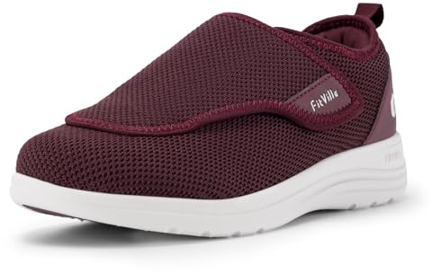 FitVille Zapatillas para Mujer Zapatos Anchos Especiales para Pies Sensibles Zapatillas de Casa Ajustable