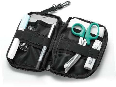 GARVALON Erste-hilfe-tasche Aus Robustem Material Für Langanhaltenden Gebrauch Tragbare Aufbewahrungstasche Für Geld Karten Und Kleine Utensilien Mit Hängeseil Für Reisen Camping Und Outdoo