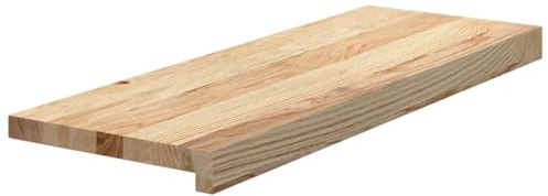 vidaXL Peldaños de escalera 4 uds madera maciza roble sin tratar, peldaño de escalera, peldaño de escalera de roble, alféizar de ventana