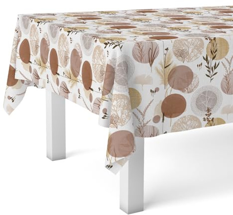 Martina Home Bordsduk vaxduk Siena brun 140 x 140 cm