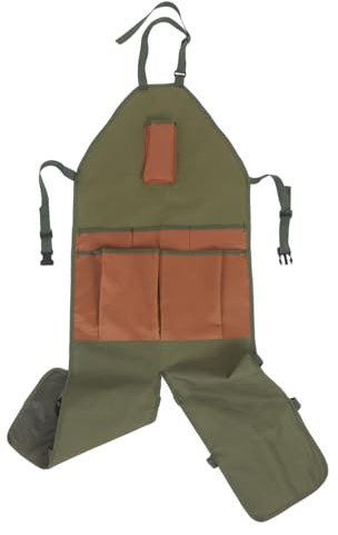 POPETPOP Delantal Jardinero con Múltiples Bolsillos y Resistente Residuos Protector de Ropa Ajustable para Poda y Cosecha para Jardineros y Trabajos al Aire