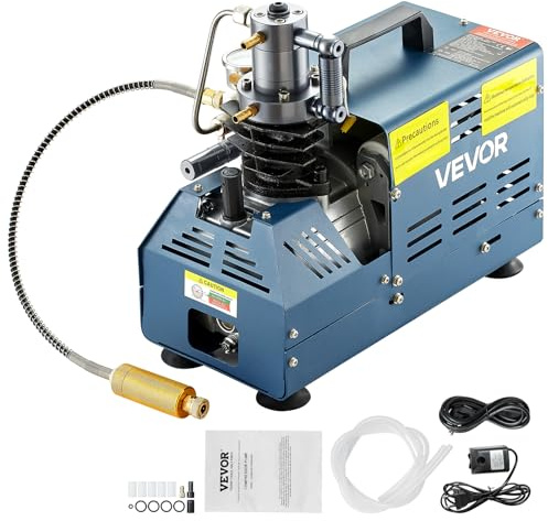 VEVOR Compressore ad Alta Pressione Compressore d'Aria ad Alta Pressione 4500 PSI/30 MPA da 1800 W 220 V per Carabina da Paintball, PCP, Bombola da Immersione con Scarico Automatico