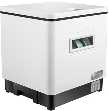 Mini diskmaskin 800 W, bordsdiskmaskin, 6 måttanpassade bordsdiskmaskin | med 360° vattenrotationssprutsystem, arbetstemperatur 70 ℃, för porslin, knivar, gafflar, skedar och ätpinnar