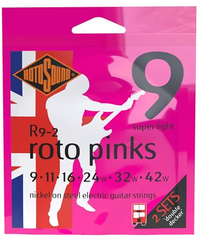 Rotosound Roto Pinks Double Deckers Electric Guitar Strings 2-Pack