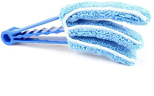 Ashley Housewares Triple Venetian Blind Cleaner - Removable, Hand Washable Microfibre Fabric Duster For Wet Or Dry Cleaning Of Slats