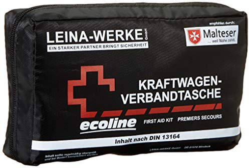 Leina-Werke 110363 KFZ-Verbandtasche Compact Ecoline mit Klett, 2-Farbig Sortiert, Assorted/2-color Print