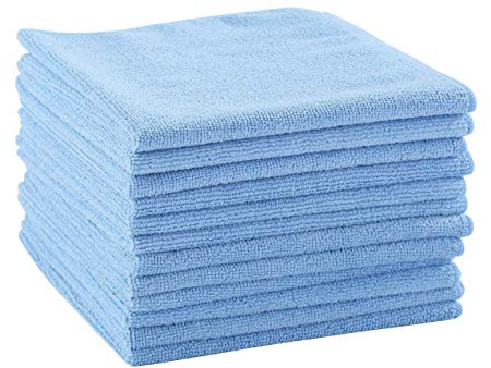 DRI Professional Extra-Thick Microfiber Cleaning Cloth 12 Pack Blue (16IN x 16IN, 300GSM, Commercial Grade All-Purpose Microfiber Highly Absorbent, LINT-Free, Streak-Free Cleaning Towels)