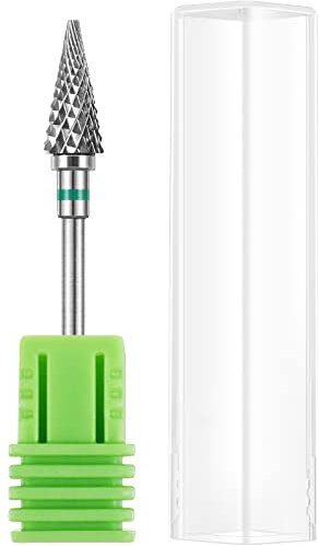 Frcolor Fresa para uñas en forma de pera, fresadora para modelado antiguo de manicura, acero