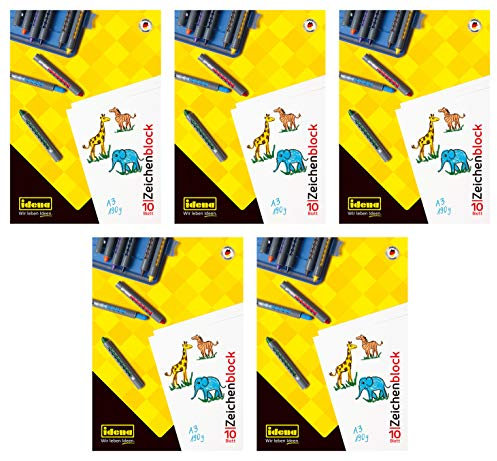 Idena Zeichenblock FSC-Mix, 190 g/m² (5 Stück, DIN A3)