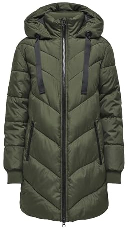 Jacqueline de Yong JDYSKYLAR Padded Hood Jacket OTW Noos, Chaqueta De Las Mujeres, Forest Night, XL