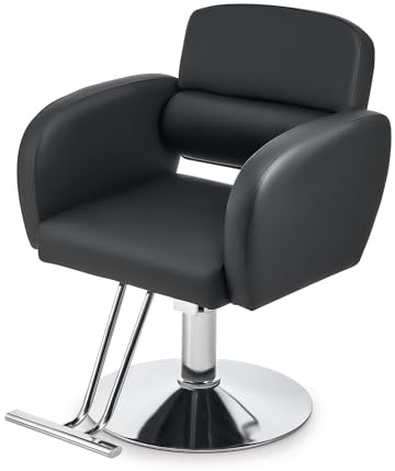 CO-Z Professionell frisörstol med 360° vridbar och hydraulisk pump justerbar höjd frisörstol 300 kg kapacitet barberstol för spa skönhet (klassisk stil)