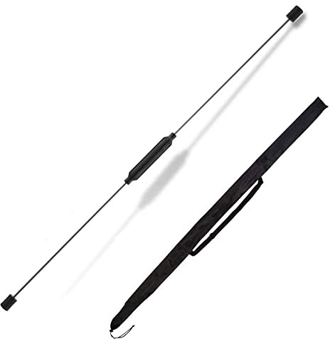 WOOCHOO Schwingstab Fitness,- Swingstick für Tiefenmuskulatur & Reha,Fitnessgeräte für Zuhause Swingstick,Flexibel Muskelaufbau,Leicht Sport Geräte,Arme und Bauch Trainingsgerät (Schwarz)