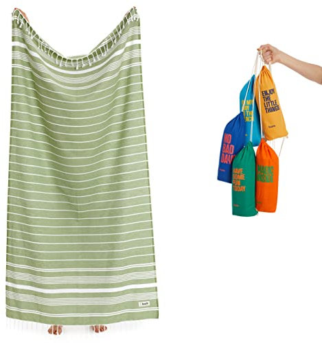 Luum® Large Beach Towel, 100 x 200 cm, Hammam Towel, Sauna Towel, Yoga Towel, Bath Towel, Travel Towel, Peshtemal, Turkish Towels