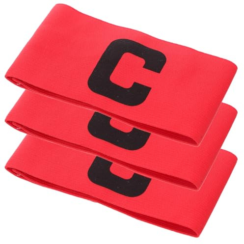 Toddmomy Captain Armbands for Soccer 3-Pack Wear-Resistant Nylon Adjustable Football Bands Portable Team Sports Accessory