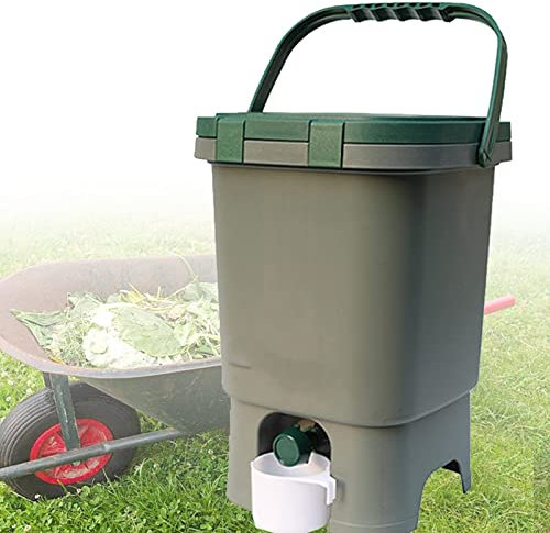 Composteur rotatif avec cadre en acier robuste avec 2 sections - Capacité de 160 litres - Pour cuisine agricole