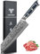 SANMUZUO Coltelli Da Cucina Kiritsuke Damasco 22CM, Coltello da chef Professionale - Coltello da Cuoco Acciaio Damasco da 67 Strati- Impugnatura Resina - Xuan Series (Starry Black)