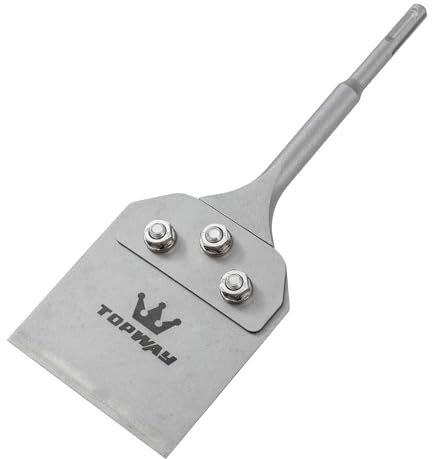 TOPWAY 4 Inch SDS Plus Chisel 250mm x 100mm Spatula Chisel for Removal of Tiles, Floor Adhesive, Carpets, Linoleum, Plywood, Thinset and Wall Surfaces 121115