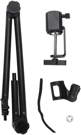 Haofy Stabil Mikrofonarm för Inspelning Av Radiostudien, Kolstålkonstruktion, Maximal Belastning på 1,5 Kg, Lätt Design