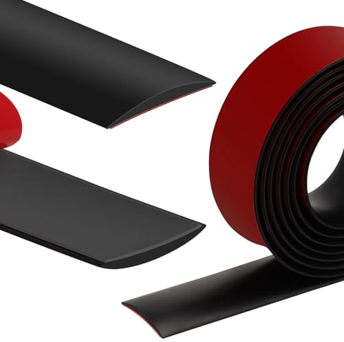 Tapajuntas Suelo Adhesivo Tiras de Transición de Piso(Negro, 200x4cm) | Tira de Umbral para Cocina Sala de Estar o Baño para Borde Unir Huecos Puertas Alfombras Baldosas