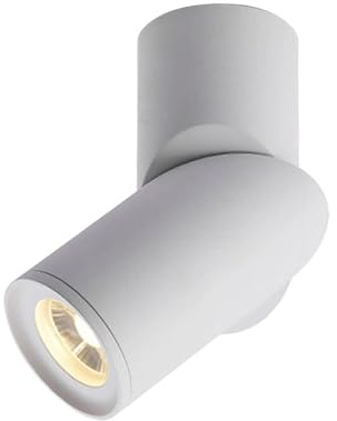 Jadssox LED Takspot Justerbar - Halv Inbyggnadsarmatur 12W, Riktningsbelysning för Accent, 360° Roterbar, för Vardagsrum, Galleri och Bildbelysning(White-3000K)