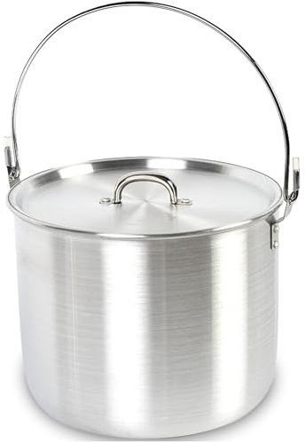 AceCamp® Camping Topf für Gaskocher aus Aluminium mit Henkel und Deckel [12L] - Camping Töpfe für Gaskocher, Grills und Feuer - Camping Topfset Campingtopf - Camping Kochtopf Topfset Camping