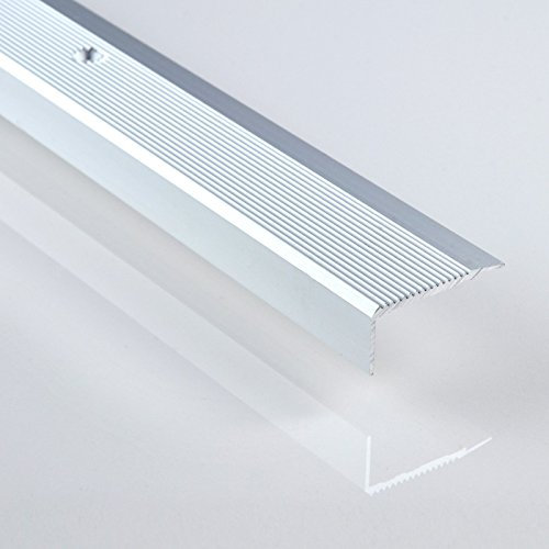 [DQ-PP] 1 x ALU profil – vinkelmått: 40 x 20 färg: silver, längd: 200 cm trappkant vinkelprofil trappvinkelprofil trappprofil trappkantprofil NY