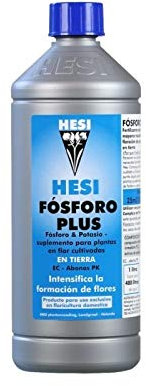 Fertilizante Hesi Fosforo Plus Floración Especial para Cultivos de Cannabis y Marihuana. Mejora su Crecimiento y Floración. Aditivo No Sulfurada. Producto CE. 500ML