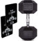 C.P. Sports Hexagon Hanteln gummiert 1-80 kg (Stück) - Dumbbell mit ergonomischen Chrom-Griff, Kurzhantel, Kurzhanteln, Dumbbel, rutschsicher (20 KG - STK.)