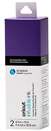 Cricut Infusible Ink Transfer 2 Sheets | 11.4cm x 30.5cm (4.5 x 12) | Ultraviolet | Ideal for use Mug Press