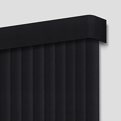 HousCa Blackout Vertical Blinds Window Shades, Black Custom Window Blinds Energy Saving UV Protection Noice Reduce Vertical Window Blinds for Patio Doors, Windows, Sliding Doors