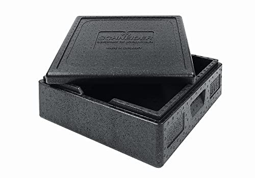 Pizzabox large m. Deckel, Isolierbox 480x480x182mm, Thermobox, Transportbox