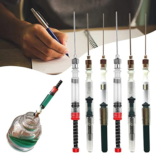 Convertidor de cartucho para tinta para pluma estilográfica, herramienta de dispositivo de jeringa, 6 piezas