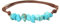 OZEO Chakra Armband Echte Steine, Natur Blau Türkis Stein Armbänder Boho Retro Kies Perle Chakra Leder Geflochten Seil Armbänder Energie Edelstein Verstellbare Armreifen Schmuck Für Frauen Männer