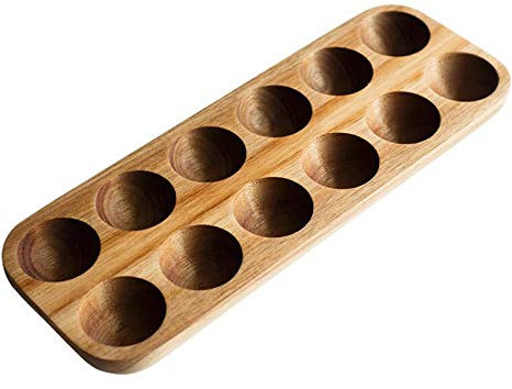 Yangyou 12 Holes Japanese Style Wooden Double Egg Storage Box Home Organizer Rack Eggs Holder Kitchen Decor Accessories