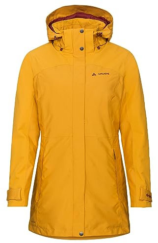 VAUDE Skomer II Winterparka Damen – Winterjacke Damen wasserdicht, winddicht & atmungsaktiv, wattierte Outdoorjacke Damen mit PrimaLoft Isolierung & Eco Finish – in Gelb, Größe: 46