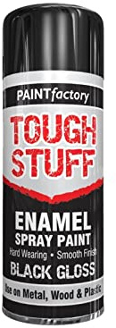 PNJB, Spray Paint Black, Gloss Black, 400ml Can Fast Dry, Acrylic Spray Paint for Metal, Wood, Stone, And Paper, Rust Resistant, Perfect for Indoor & Outdoor Use (1 Pcs)