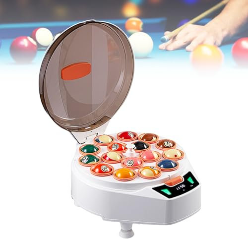 Poolbollar, snookerbollar, biljard, städning, poleringsmaskin – pekskärmskontroll + röstpåminnelse, automatisk rengöringsmaskin med ullcirkel