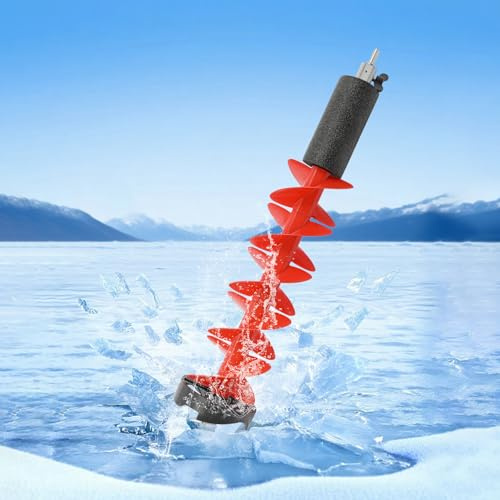 EEYBLAEEY Ice Drill Auger, 6 Inch Nylon Ice Fishing Auger, High Performance for Thin & Thick Ice, Lightweight & Portable Design for Ice Camping and Fishing