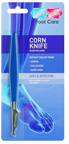 Ever Ready Corn & Callus Trimmer - Instant Relief from Corns & Calluses | Removes Dry, Hard & Cracked Skin | Home Pedicure Treatment for Footcare