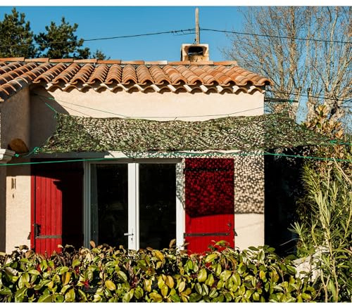 WERKA PRO Schattenplane mit Perforation Camouflage 2 x 3 Meter (6m²)